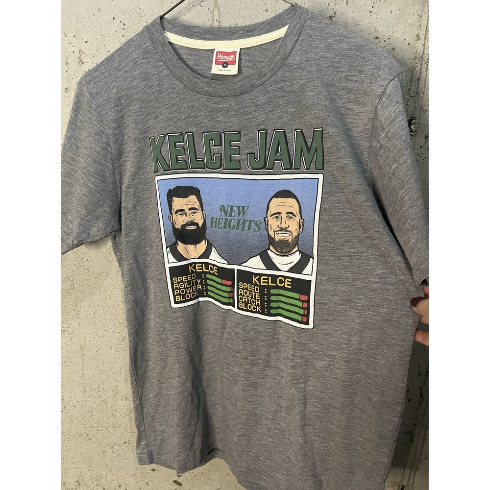 New‎ Heights Kelce Homage T-Shirt Adult Small- Travis/Jason Kelce